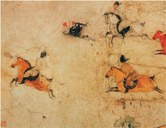 唐 马球图（章怀太子李贤墓） 局部 229×688cm 壁画