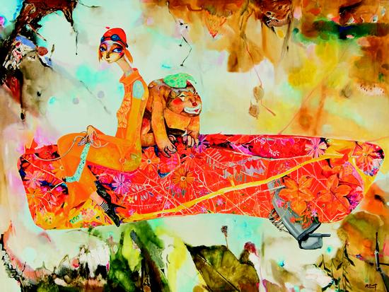 林剑峰 一花一世界-3 150×200cm布面油画2012