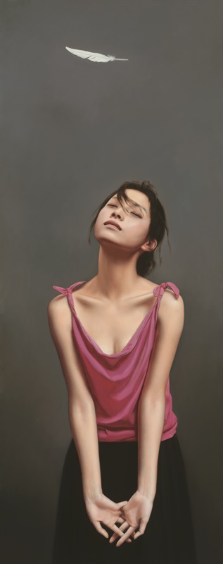 李贵君《感觉你的存在》156x62cm，2011