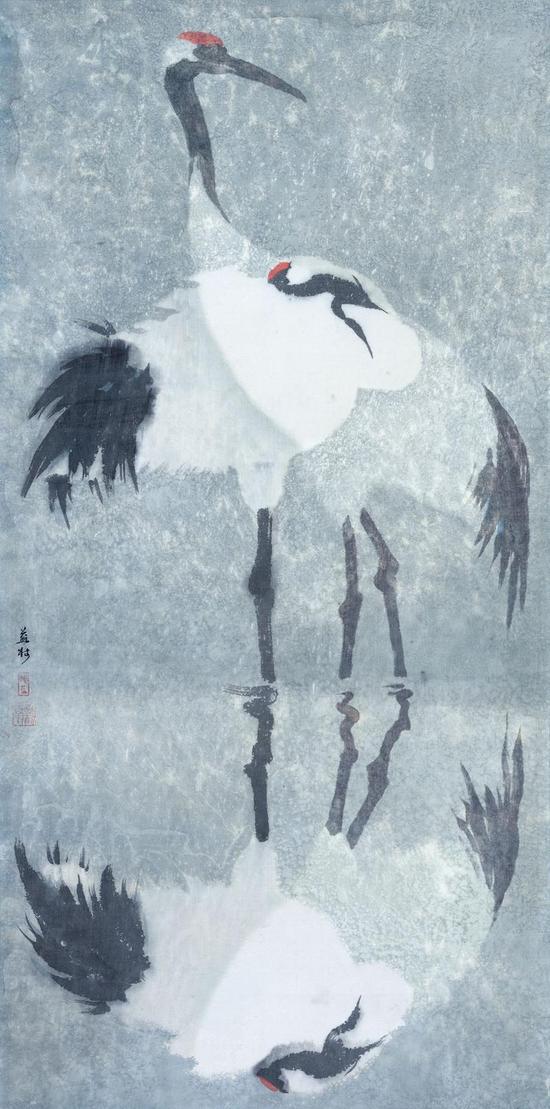 穆益林《天涯客NO.20 冬至》帛画 69×138cm 2008年