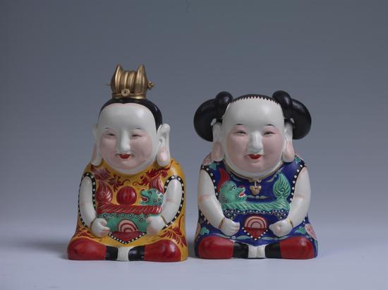 喻湘莲、王南仙 大阿福 彩塑 中国美术馆藏