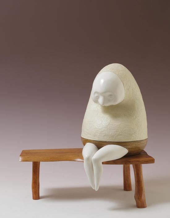 　　Gallery UG from Japan, Misako Maegaki, CO CO CHI, Plaster and wood on Japanese paper, 45 x 35 x 23cm, 2011