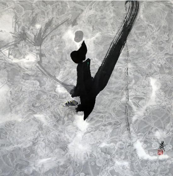 田旭桐《风和春润》 纸本水墨 ：68×68cm   2011年