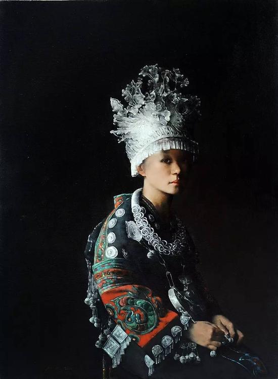 徐明 苗女阿朵 110x78cm 2012年