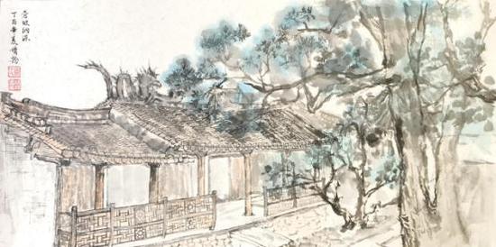 苍坡纳凉 33×66cm