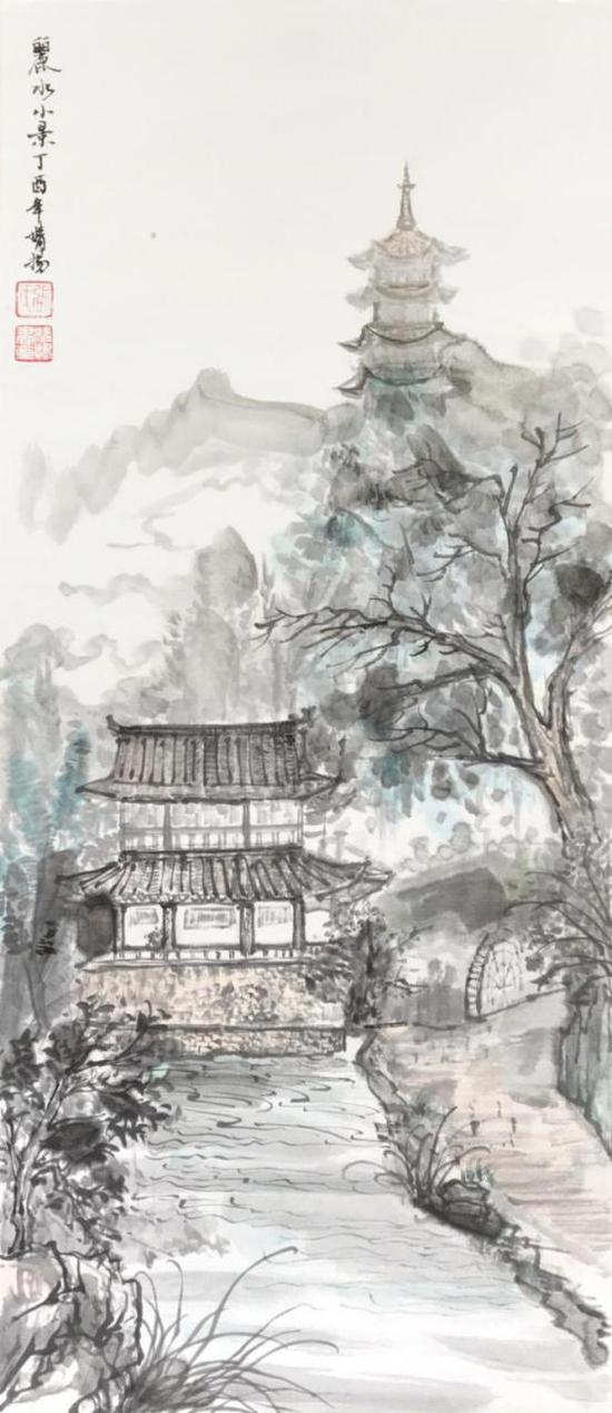 丽水小景 66×33cm