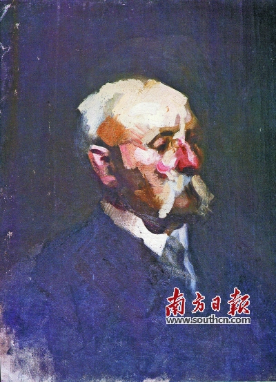 《未完成的老人像》（油画）广州美术学院美术馆藏 李铁夫 作