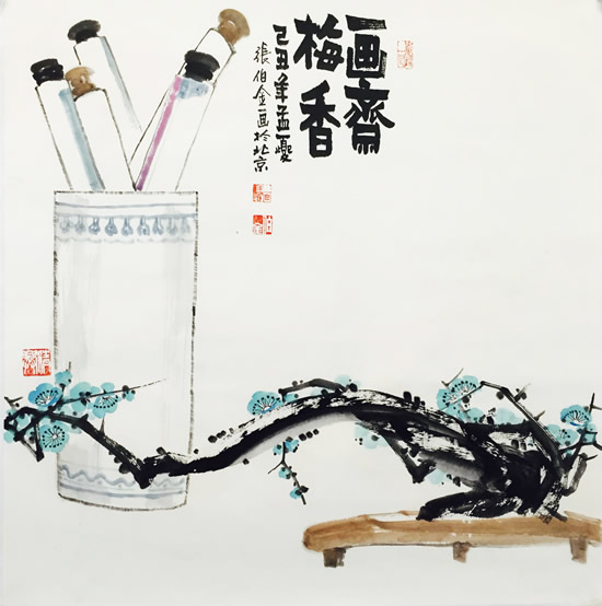 画斋梅香 68x69cm 2009