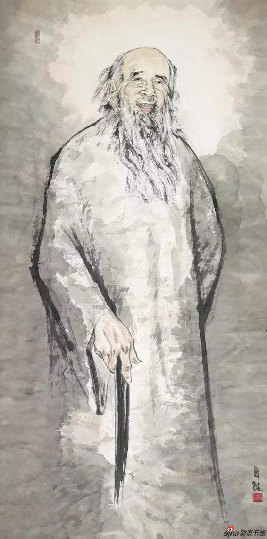 国画《一代宗师张大千》 180cm×88cm