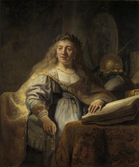 伦勃朗，智慧女神密涅瓦在书房，1635，莱顿收藏