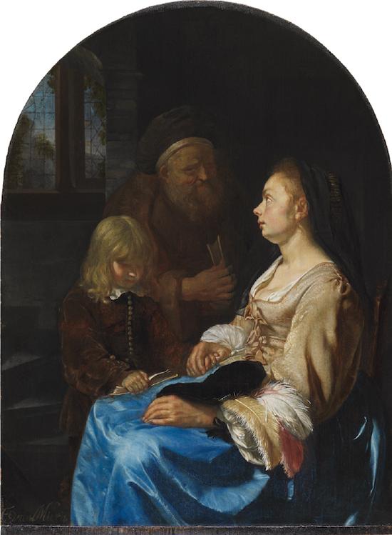 弗兰斯·凡·米利斯，教育孩子，约1656–57，莱顿收藏