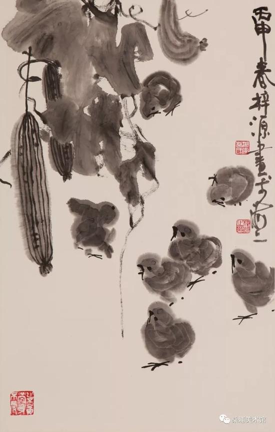 丝瓜雏鸡 70*45cm
