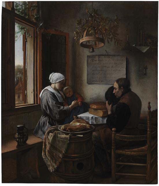 《餐前祷告》（The Prayer Before the Meal），扬·斯丁（Jan Steen），莱顿收藏