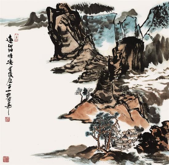 ��Ʒ���ƣ� ��Զɽ�ĺ����� �ߴ磺68cmx68cm ���ߣ����ɽ ���������2016��