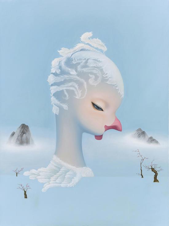《凤凰系列-鸾NO.02》油画，120X90cm，2015年