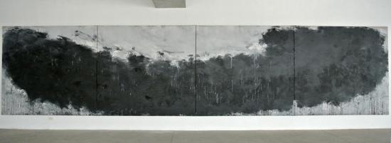 张方白 布面油画 400x250cm   2016