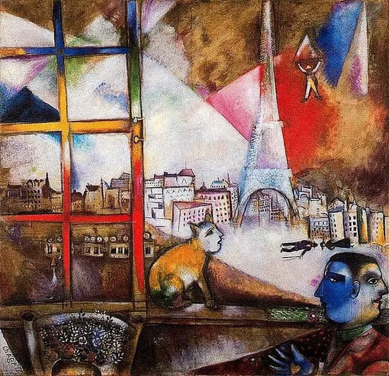 Marc Chagall - Paris through the Window