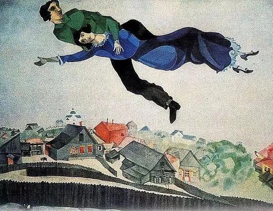Marc Chagall - Over the town