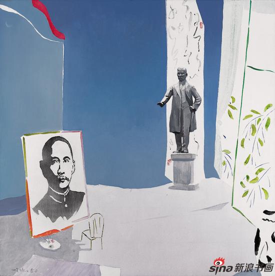 《2011年我画孙中山》130×130cm 布面油画2011