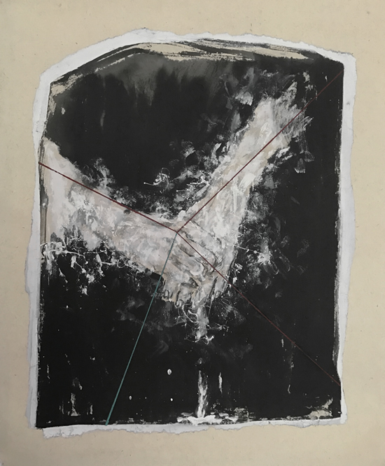 NO7《手语系列—错觉》50.60cm 纸质国画 2016年