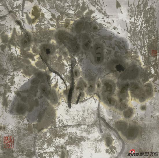 凌启宁作品-瓶花 35x35.5cm 2016