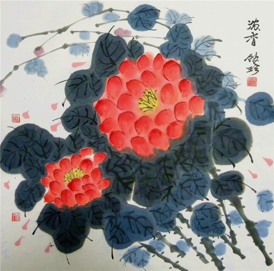 中国画 浓香 68×68cm