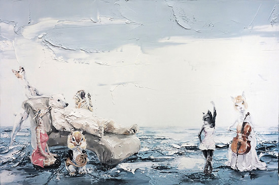 墟境狂欢NO.9 150x100cm  布面油画.2016