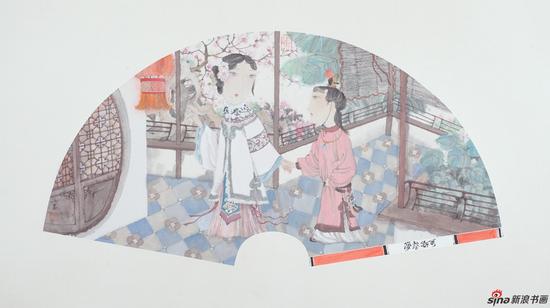 马小娟作品-红楼梦金陵十二钗 可卿春梦 90x48cm 2017年