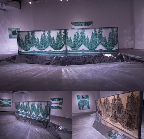 《一顿风景》  绘画装置  尺寸可变  2016 中国美院毕业展林风眠创作展 金奖作品