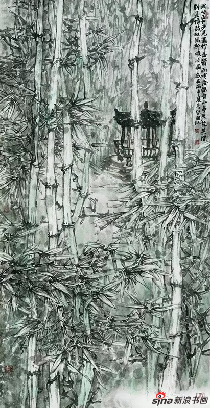 《武功山下》136X68cm