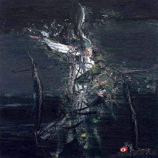 鱼之乐（二）板面油画 50x50cm 2013