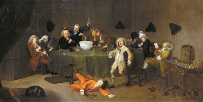 威廉·贺加斯的讽刺画《摩登的午夜聚会》