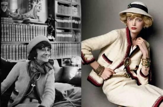 Coco Chanel 和 CHANEL 的模特佩戴 Robert Goossens 设计的时装珠宝