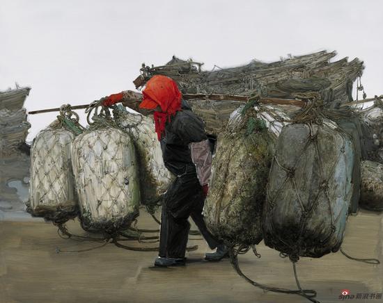 《渔歌》系列之三 布面油画 200x250cm 2017