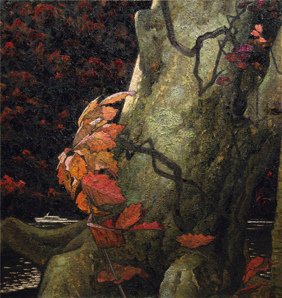 岁月 100cm×94cm 油彩·纤维板 1981年 四人作品联展 (1981)