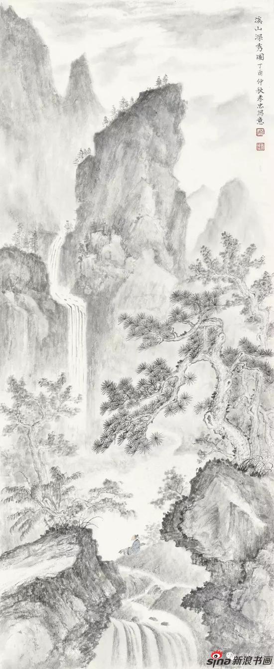 滕孝忠·溪山瀑秀图

97×40.5cm