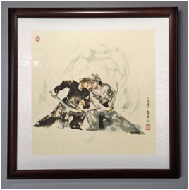 李文培Wenpei LI，三岔口 The Crossroads，2017，纸本水墨 Ink on paper，60x60cm