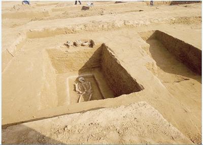 古墓群已发掘出尸骨及少量随葬品
