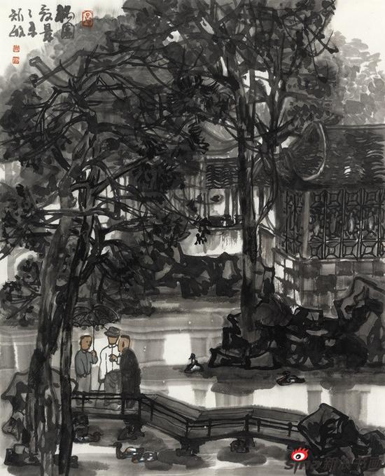 耦园夏景56X45cm 2015