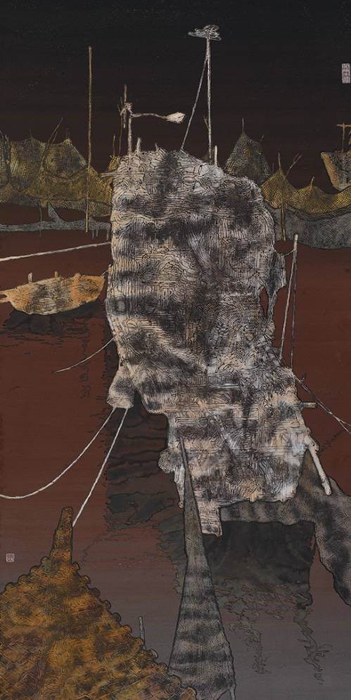 《水上的家》  2013年  185cm×97cm