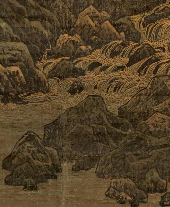 图5:《万壑松风图》局部 – 豆瓣皴