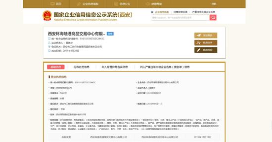 （公司工商信息截图，用户可登录西安市工商局官网查询：wsnb.xags.gov.cn：8080/ztxy.do）