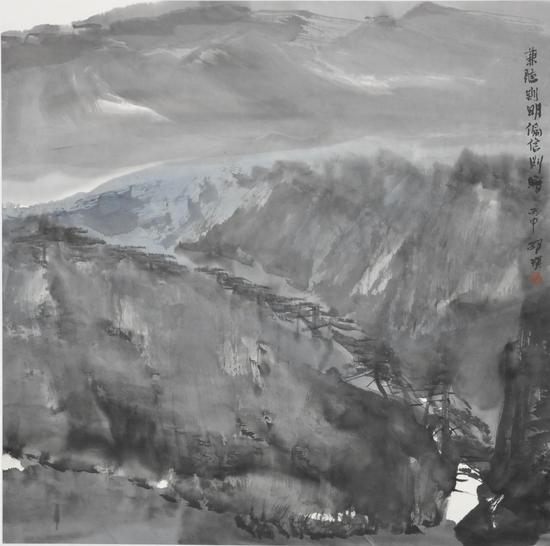 兼听则明 偏信则暗  68×68cm  水墨  2016年