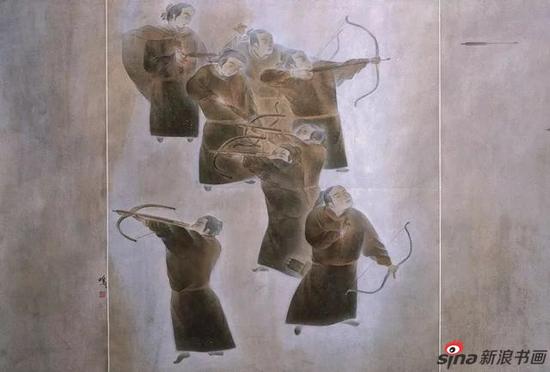 《弩·箭》(110cm×70cm)纸本工笔，1990年作