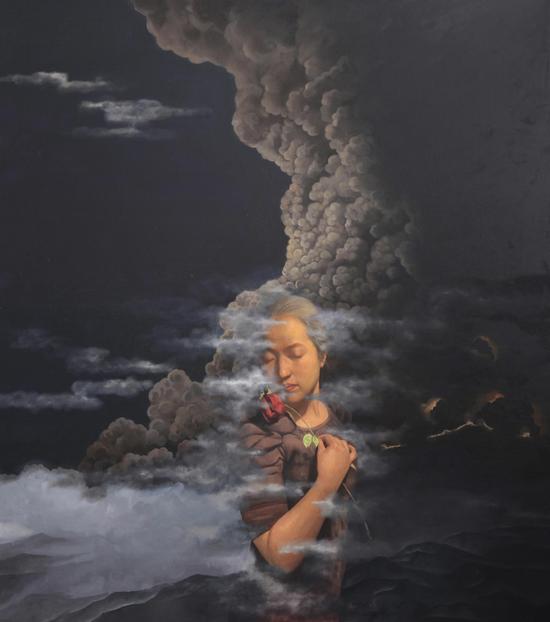 Wu Jian 吴健，卑微的留恋，2012，Oil on canvas 布面油画，180cm×160cm