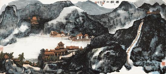 Lot 0578 赖少其 《梧桐山下》