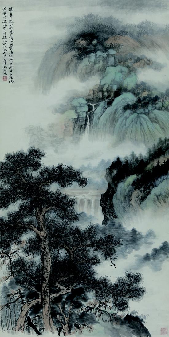 吴湖帆 云中山顶 国画