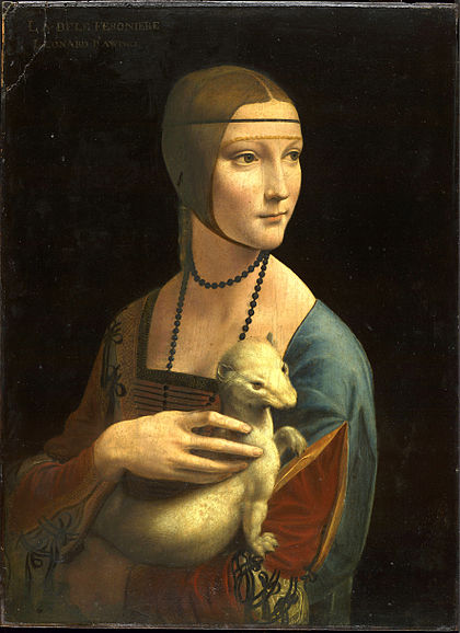 达·芬奇，《抱银貂的女子》，1485-1490