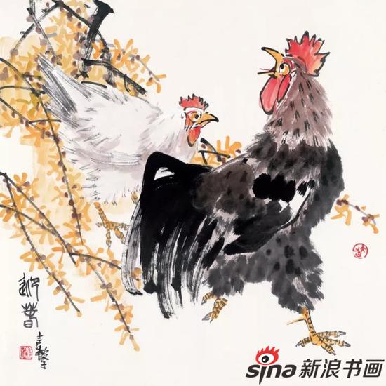 张继馨 迎春 69.5x69.5cm