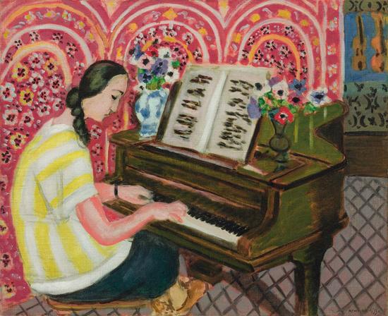 亨利‧马蒂斯的《Jeune fille au piano》